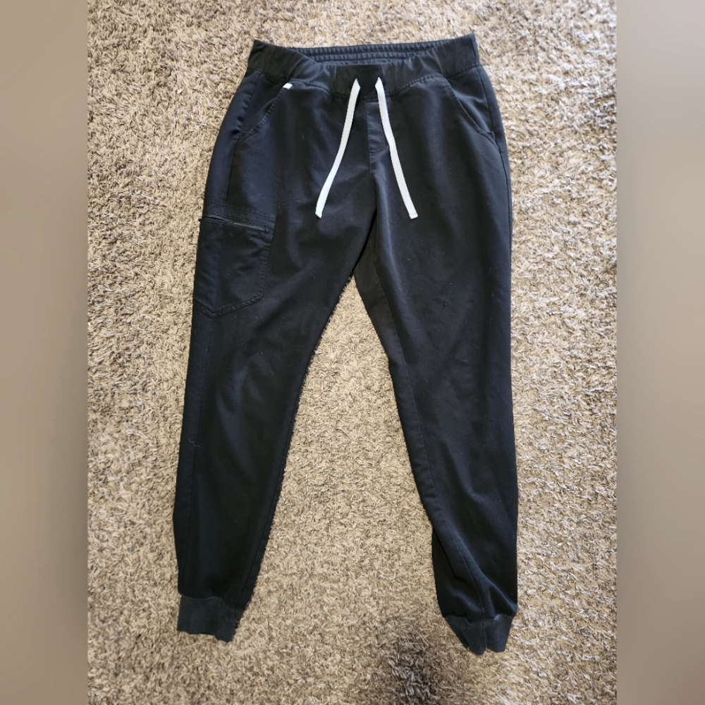 Women's Size Large/Tall Black Jogger Scrub Pants